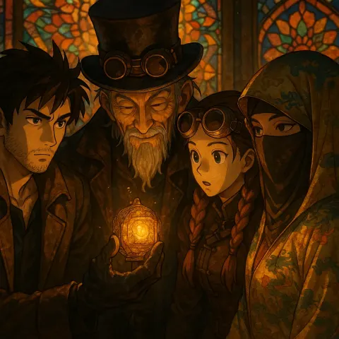 Narrow-eyed Sage in a Steampunk Top Hat Shows