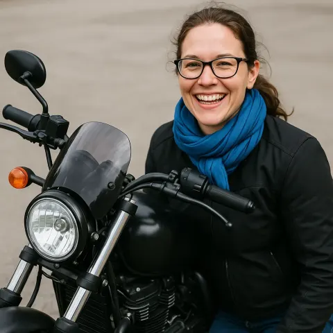 Smiling Woman Wearing Glasses