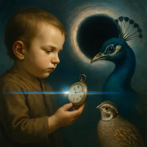 Anamorphic Flare Glints Off a Pocket Watch Held