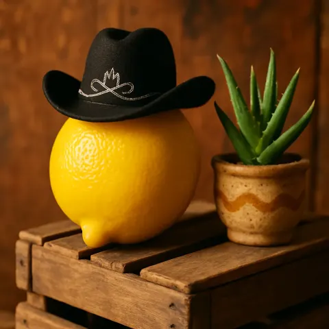 Vibrant Setup Showcases a Bright Yellow Lemon