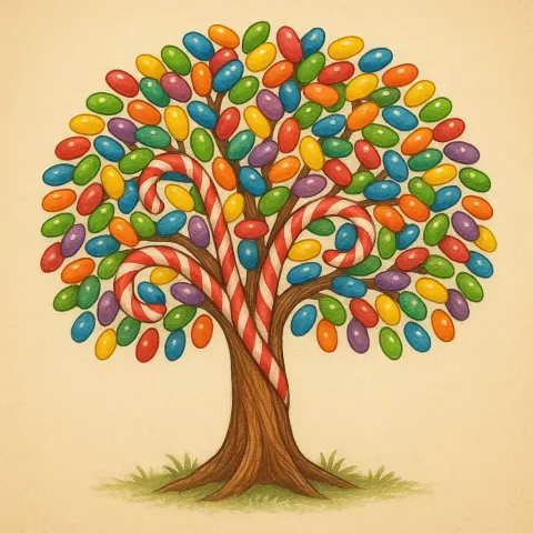 Imagine a Tree Whose Branches Are Crafted from Candy Canes