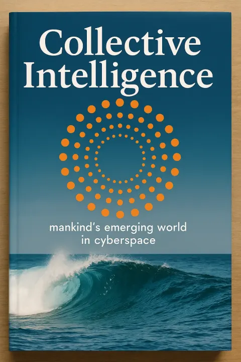 Book Cover Featuring the Title "Collective Intelligence," Orange Dots