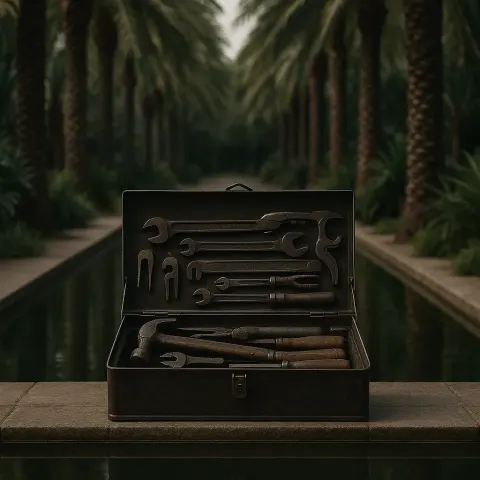 Within a Secluded Oasis of Palm Trees