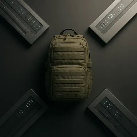 Single Olive Drab Green Daypack