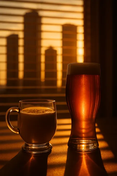 Eggnog and a Beer Glass