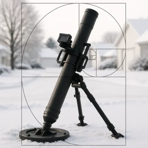 Against the Backdrop of Snow-covered Rooftops