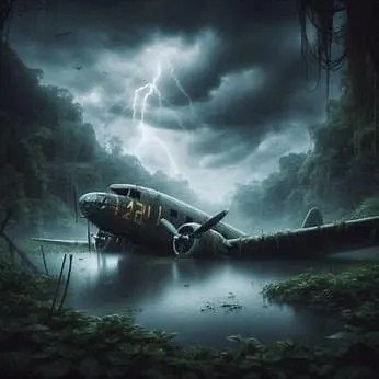 WWII Airplane Hidden in Forest Vegetation
