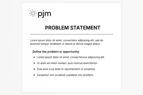 Template Document Featuring the PJM Logo