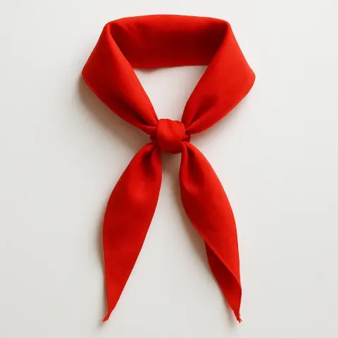 Red Scarf That Chinese Elementary School Students Wear During Nationalist