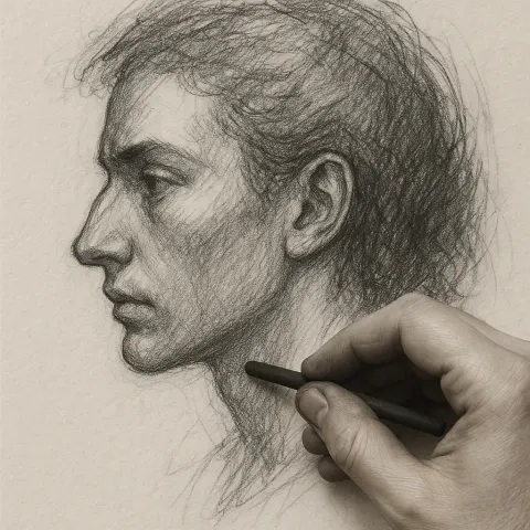 With a Charcoal Stick in Hand