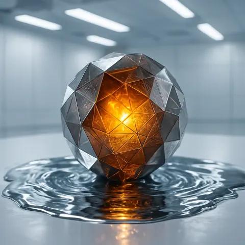 Set Within a Sleek Futuristic Laboratory Framed by a Vast