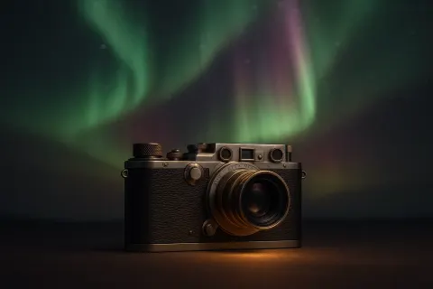 Beneath a Vibrant Aurora Borealis