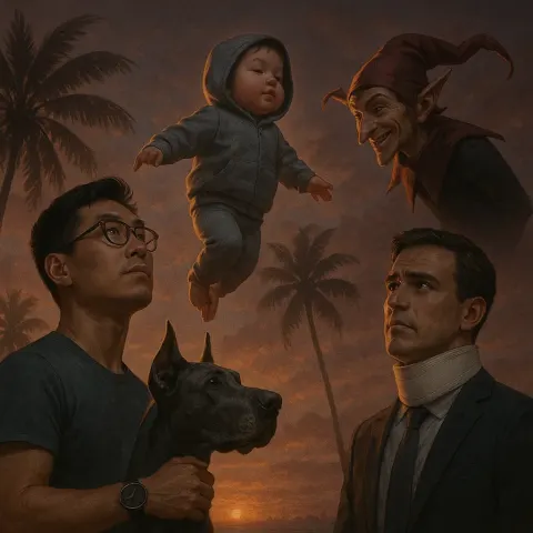 Towering East Asian Innovator in a T-shirt and Sleek Great