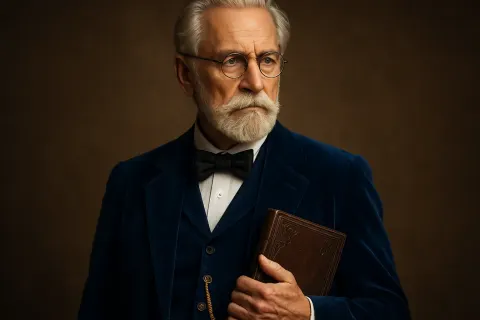 Elderly Gentleman of Distinction Is Dressed