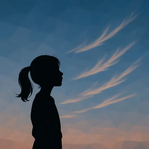 Diminutive Young Adult with a Graceful Ponytail