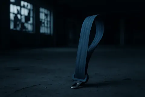 Single Deep Blue Seat Belt