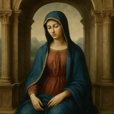 Renaissance-style Portrayal of the Virgin Mary