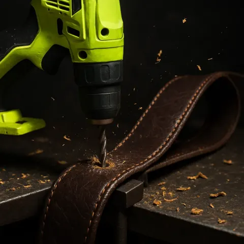 Vivid Lime-green Neon Power Drill Spins Fiercely