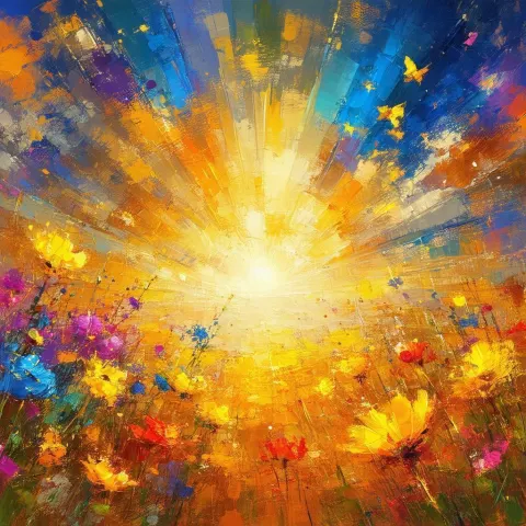 Radiant Illustration of Worldwide Joy and Light