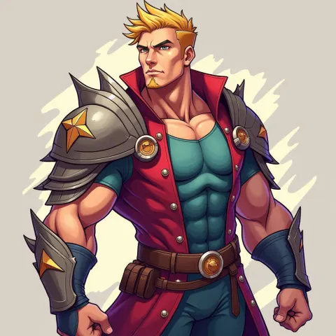 Chibi Greg Davies as Muscular Fantasy Hero