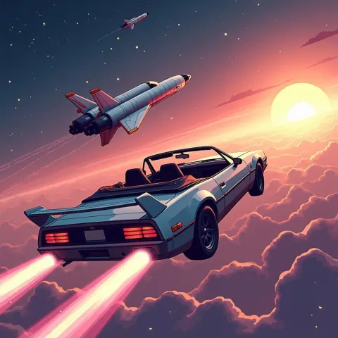 Eight Bit Convertible Rocketing Through Cosmic Skies