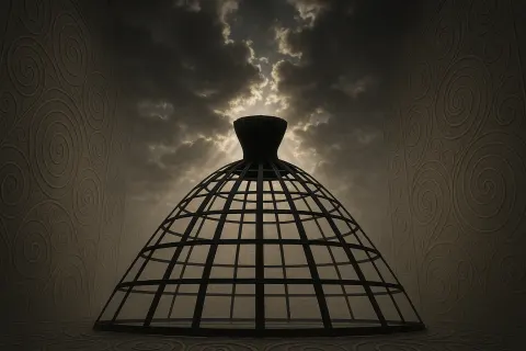 Single Black Hoopskirt