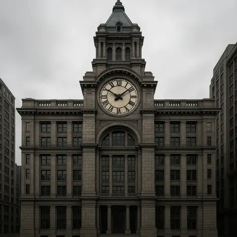 Enormous Clocktower Built into the Front