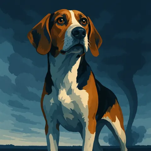 Solitary English Foxhound