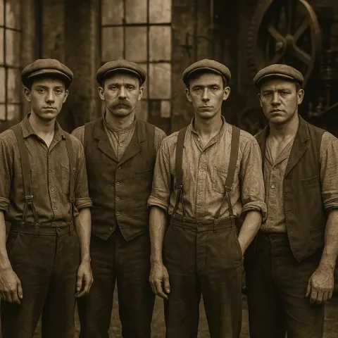 What Types of Clothing Were Typically Worn by Factory Workers