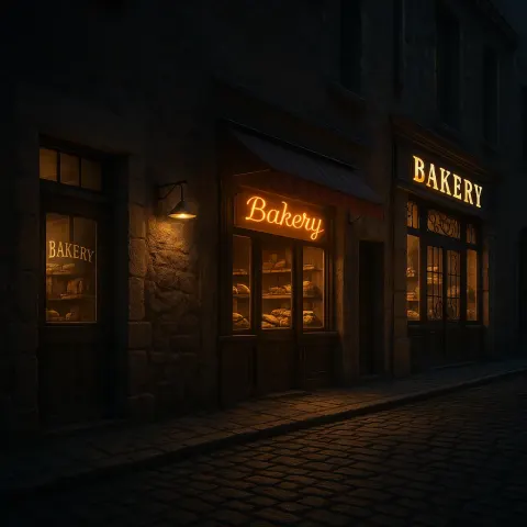 Along a Charming Cobblestone Street Lined with Old Stone Buildings