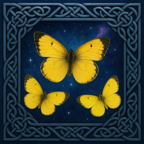 Three Diverse Sulphur Butterflies