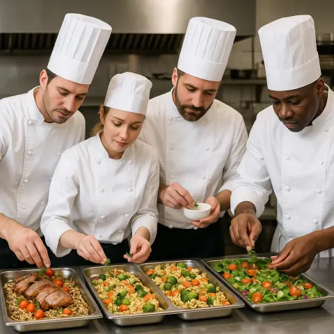 Chefs Dressed in White Coats