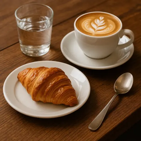 Croissant on a Plate