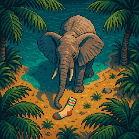 Naturally Framed by Swaying Palm Trees
