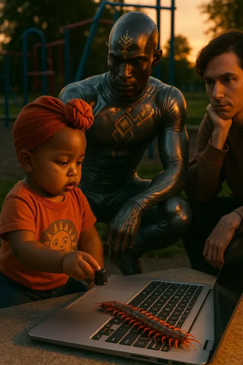 Toddler in a Graphic Tee and Headwrap Offers