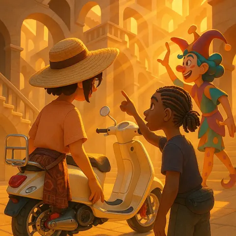 Non-binary Presenting Individual Rendered in a Disney-Pixar Animation Style