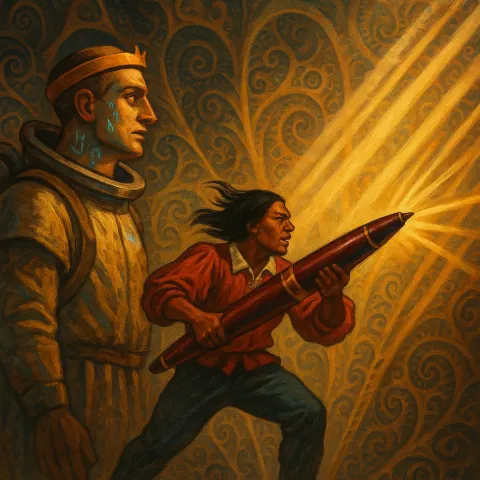 European Peasant-astronaut Figure