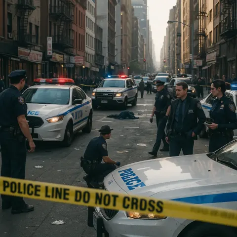 Active Crime Scene in a Busy City
