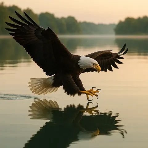 Over a Tranquil Lake
