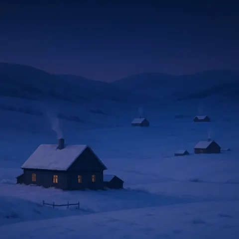 Few Isolated Farmhouses with Faintly Smoking Chimneys