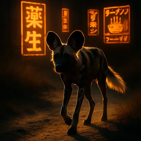Lone African Hunting Dog