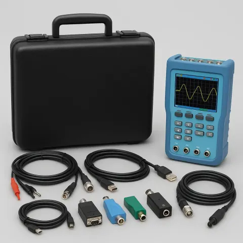 Diagnostic Oscilloscope Kit Featuring a Black Storage Case