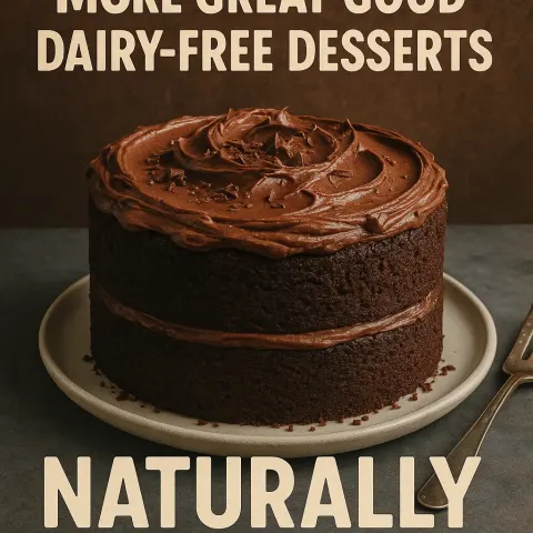 Chocolate Cake with the Text Advertising "More Great Good Dairy-free
