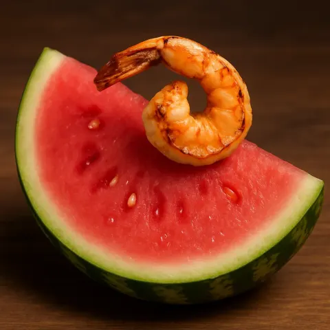 Slice of Vibrant Pink Watermelon