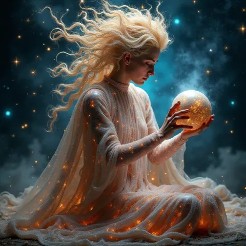 Quantum Artist in Cosmic Gallery
