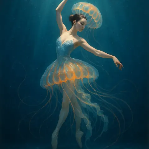Exquisite Dancer Emerged from the Jellyfish