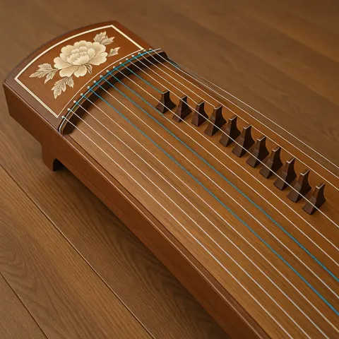 Ancient Chinese Instrument Known for its Numerous Strings and Elevated