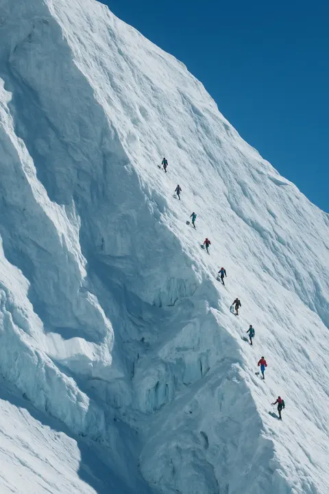 Handful of Distant Climbers
