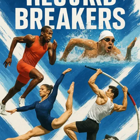 Dynamic Collage of Olympic Athletes in Action Set
