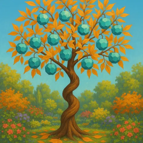 At the Center of a Lively Garden Stands a Peculiar